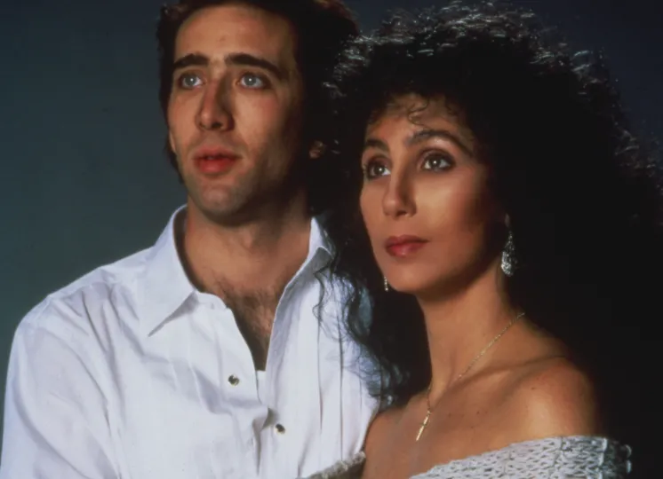Nicholas Cage and Cher in the movie Moonstruck