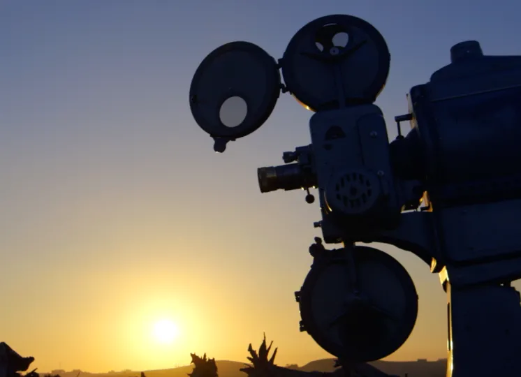 Still from Splice Here: A Projected Odyssey (2022)