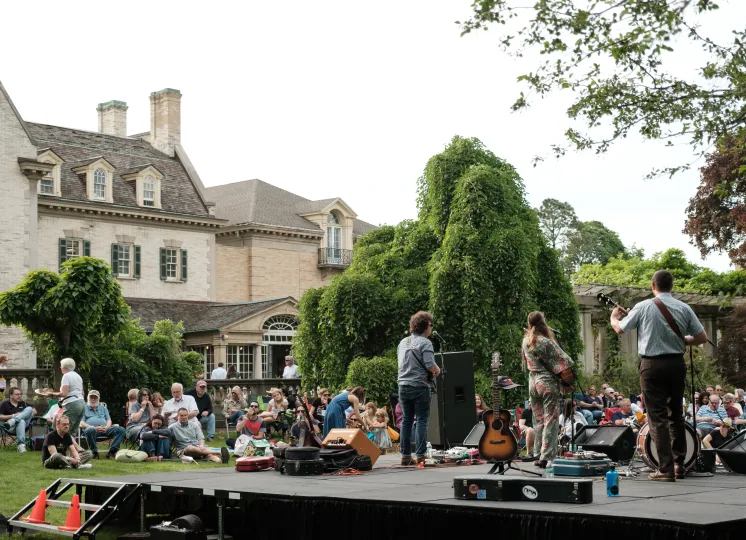 Concert on the east lawn of the George Eastman Mansion 