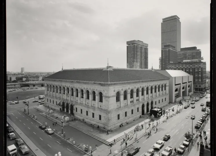 View of the Boston Public Library, 1974, by Nicholas Nixon