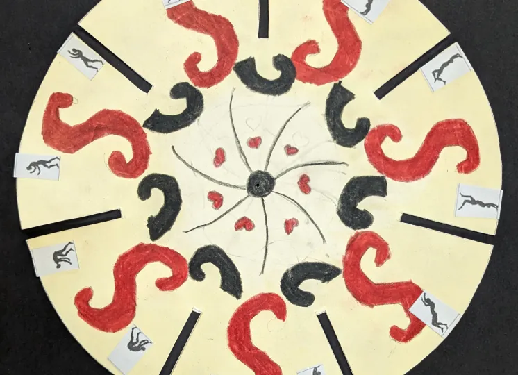 Phenakistoscope disk by Shafia, 8th Grade, Rochester International Academy