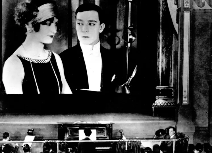 still from Sherlock Jr. (1924)
