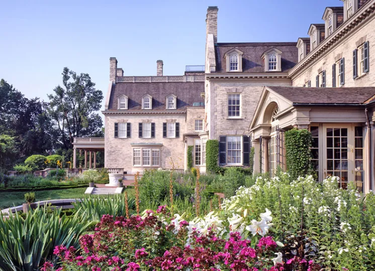 View of the mansion from the Townson Terrace garden