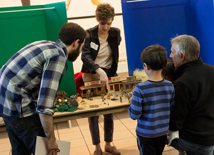 Volunteer with children