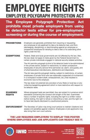 Federal Employee Polygraph Prohibit poster
