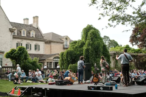 Concert on the east lawn of the George Eastman Mansion 