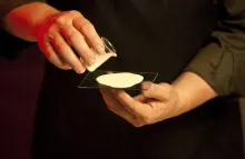 Pouring a gelatin emulsion onto a glass plate