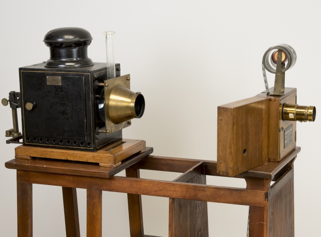 1895 Lumière Cinématographe, configured as a projector