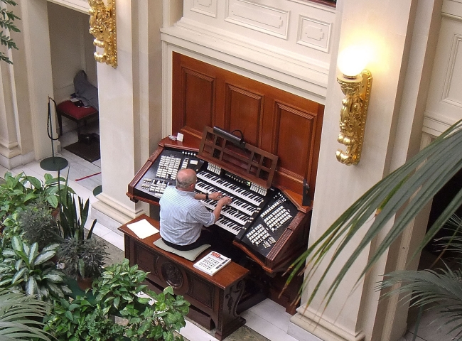 Joe Blackburn plays the organ