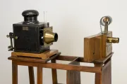 1895 Lumière Cinématographe, configured as a projector