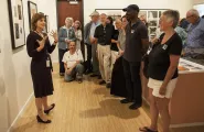 Curator in charge Lisa Hostetler leads a gallery tour