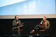 Liz Deschenes in conversation with Phil Taylor, assistant curator in the Department of Photography, at an event on April 2, 2025