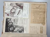 Advertisements for Tohfa (Agha Jani Kashmiri, India 1947) pasted into Agha Jani Kashmiri scrapbook. George Eastman Museum, 2025.