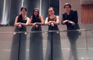 Asha String Quartet dressed for performance