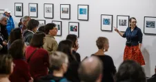 Curator leading a gallery tour