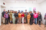 Photo of the students and teachers that took part in "Evoke: A Youthful Expression" 