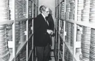 Gregory Peck touring the vaults