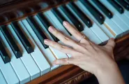 Woman playing piano