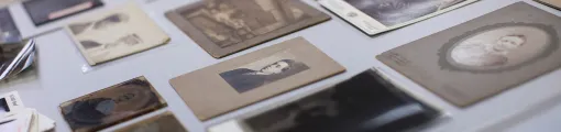 photographs on table
